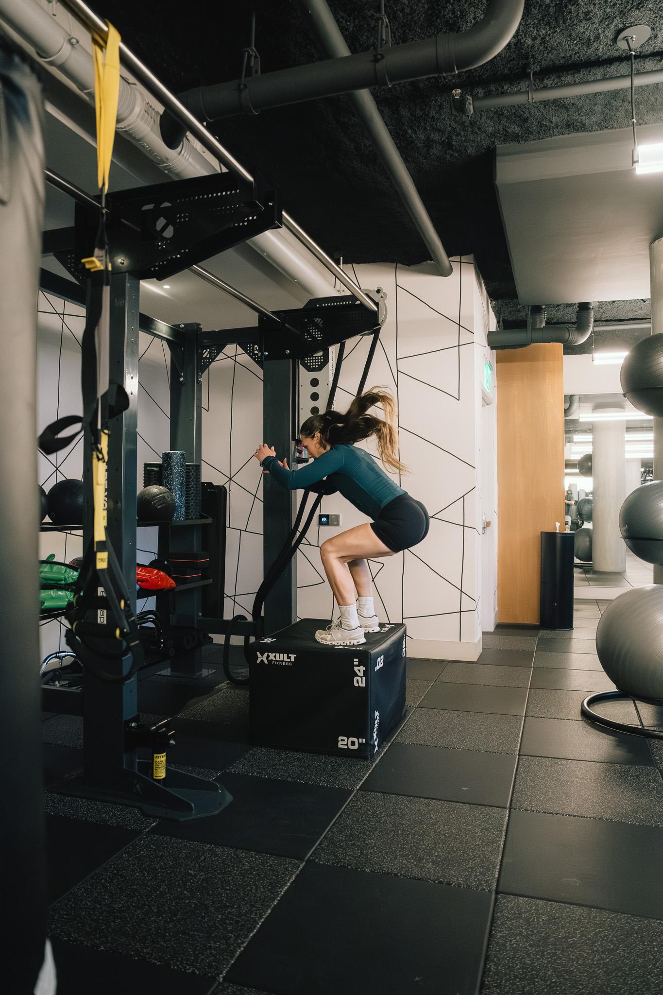 Molly Benincasa box jump